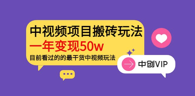 《老吴·中视频项目搬砖玩法，一年变现50w》目前看过的的最干货中视频玩法插图零零网创资源网