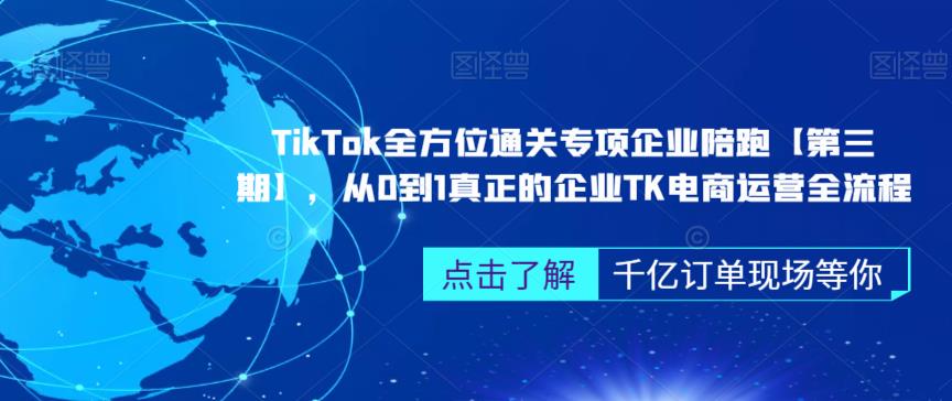 ‎TikTok全方位通关专项企业陪跑【第三期】，从0到1真正的企业TK电商运营全流程插图零零网创资源网