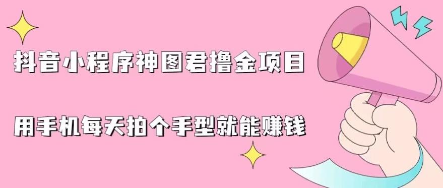 抖音小程序神图君撸金项目，用手机每天拍个手型挂载一下小程序就能赚钱【揭秘】插图零零网创资源网