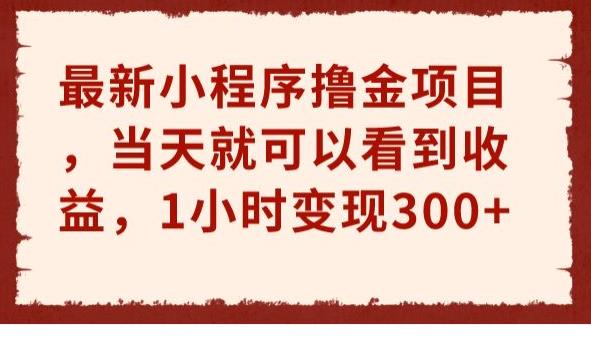 最新小程序撸金项目，当天就可以看到收益，1小时变现300+【揭秘】插图零零网创资源网