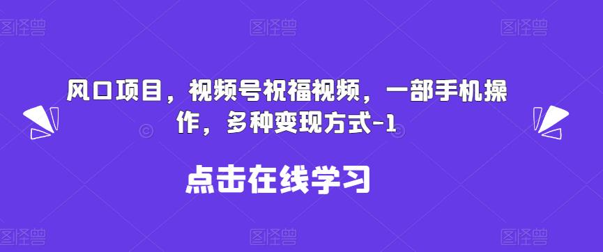 新风口项目，视频号祝福视频，一部手机操作，多种变现方式【揭秘】插图零零网创资源网