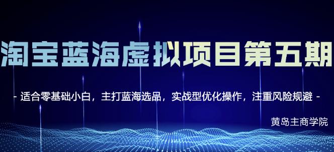 黄岛主淘宝虚拟无货源3.0+4.0+5.0，适合零基础小白，主打蓝海选品，实战型优化操作插图零零网创资源网