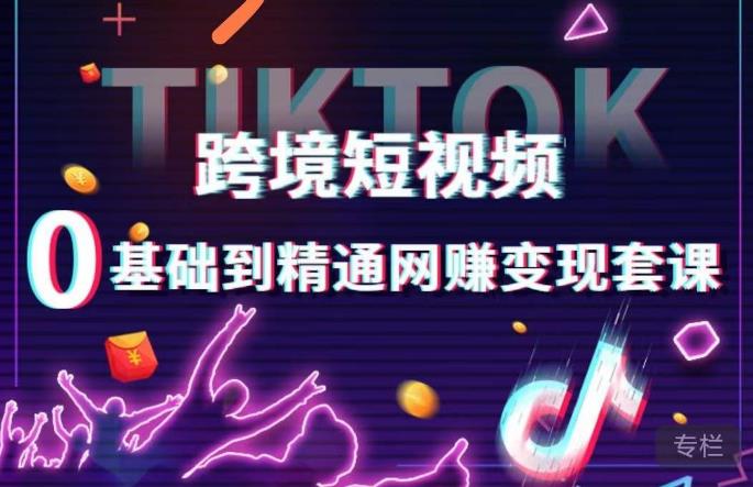 跨境短视频TIKTOK 0基础到精通网赚变现套课，跨境短视频独立站带货变现技巧插图零零网创资源网