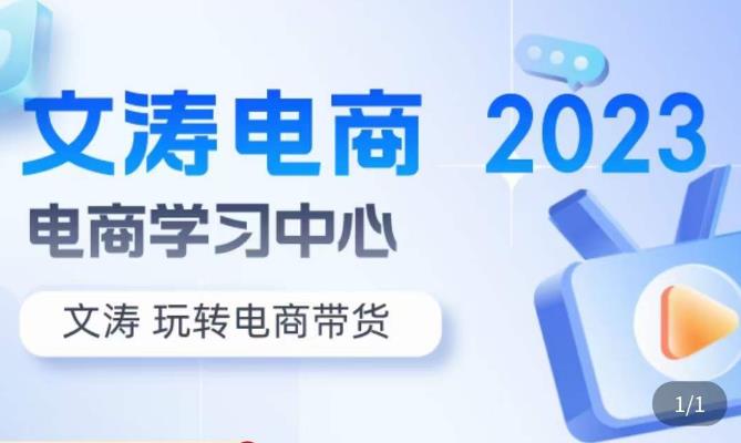 文涛电商·7天零基础自然流起号，​快速掌握店铺运营的核心玩法，突破自然展现量，玩转直播带货插图零零网创资源网