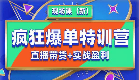 抖音短视频疯狂爆单特训营现场课（新）直播带货+实战案例插图零零网创资源网