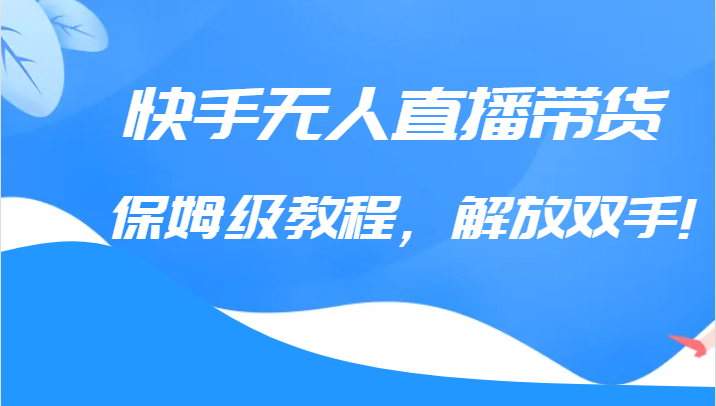 快手无人直播带货保姆级教程，解放双手（教程+软件）插图零零网创资源网