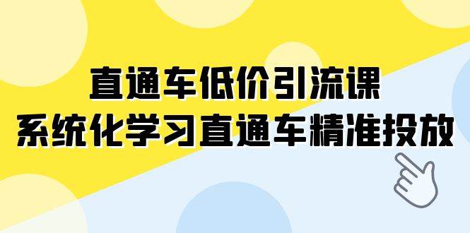 （7698期）直通车-低价引流课，系统化学习直通车精准投放（14节课）插图零零网创资源网