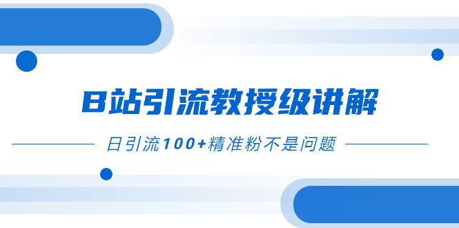 （7997期）B站引流教授级讲解，细节满满，日引流100+精准粉不是问题插图零零网创资源网