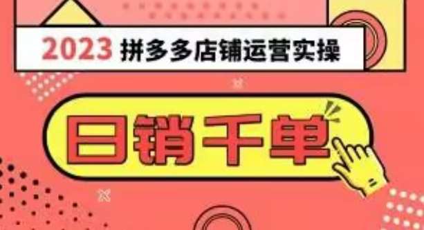 2023拼多多运营实操，每天30分钟日销1000＋，爆款选品技巧大全（10节课）插图零零网创资源网