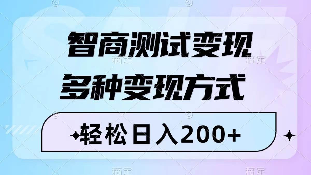 （8049期）智商测试变现，轻松日入200+，几分钟一个视频，多种变现方式（附780G素材）插图零零网创资源网