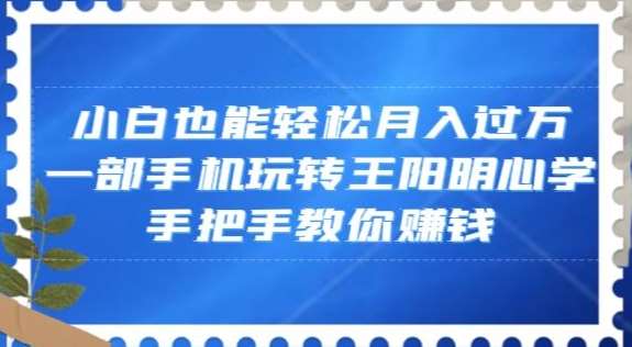 小白也能轻松月入过万，一部手机玩转王阳明心学，手把手教你赚钱【揭秘】插图零零网创资源网