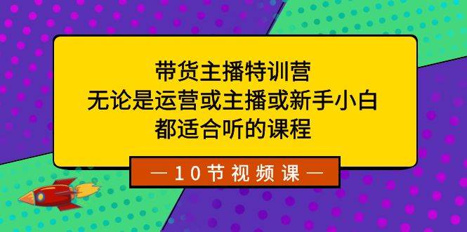 （8464期）带货主播特训营：无论是运营或主播或新手小白，都适合听的课程插图零零网创资源网