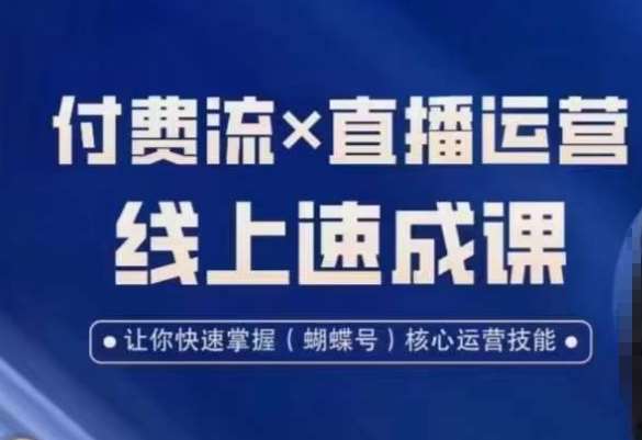 视频号付费流实操课程，付费流✖️直播运营速成课，让你快速掌握视频号核心运营技能插图零零网创资源网