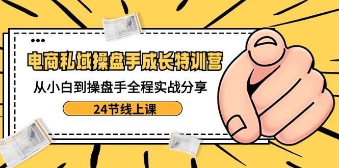 （8723期）电商私域-操盘手成长特训营：从小白到操盘手全程实战分享-24节线上课插图零零网创资源网