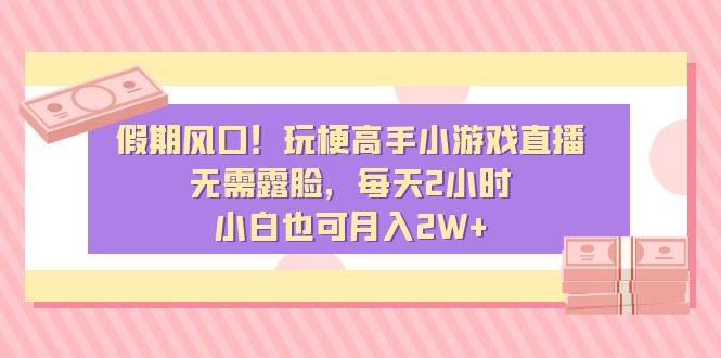 （8769期）假期风口！玩梗高手小游戏直播，无需露脸，每天2小时，小白也可月入2W+插图零零网创资源网