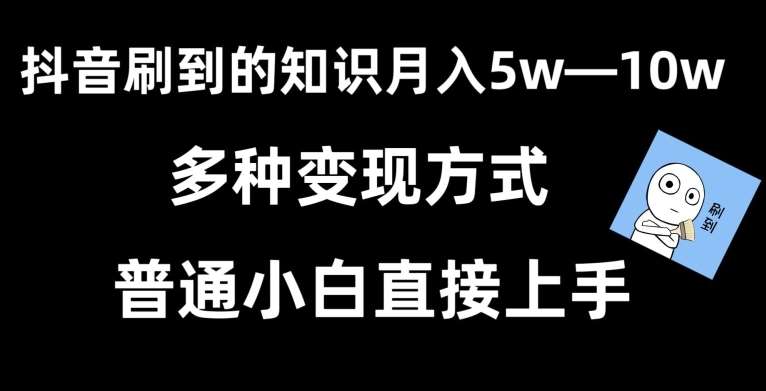 抖音刷到的知识，每天只需2小时，日入2000+，暴力变现，普通小白直接上手【揭秘】插图零零网创资源网