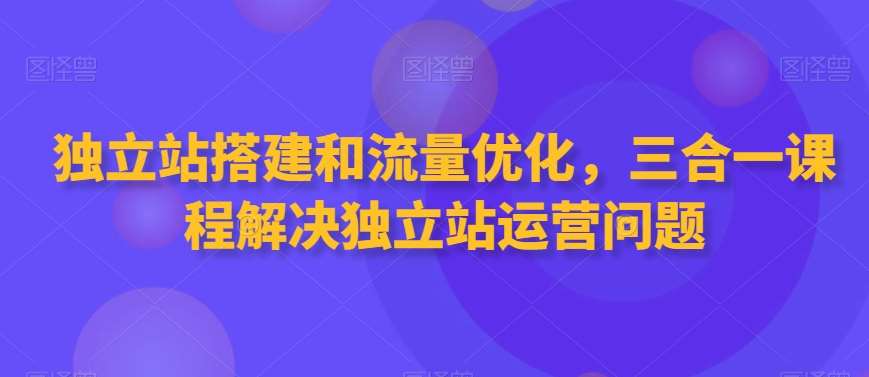 独立站搭建和流量优化，三合一课程解决独立站运营问题插图零零网创资源网