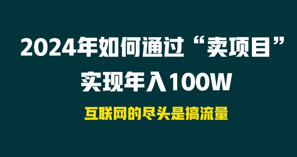 （9147期） 2024年如何通过“卖项目”实现年入100W插图零零网创资源网