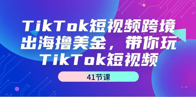 （9155期）TikTok短视频跨境出海撸美金，带你玩TikTok短视频（41节课）插图零零网创资源网