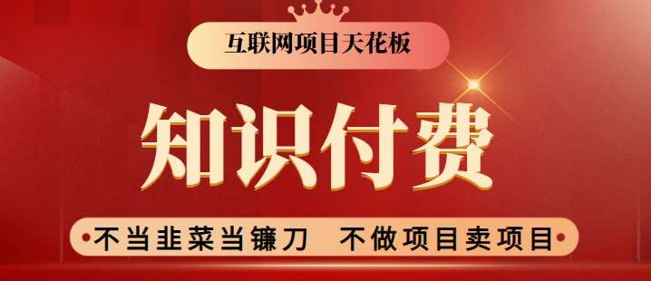 2024互联网项目天花板，新手小白也可以通过知识付费月入10W，实现财富自由【揭秘】插图零零网创资源网