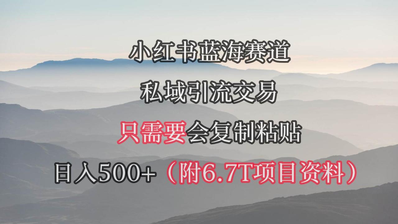 （9487期）小红书短剧赛道，私域引流交易，会复制粘贴，日入500+（附6.7T短剧资源）插图零零网创资源网