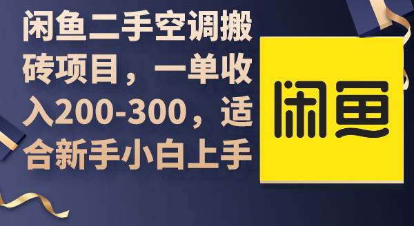 （9539期）闲鱼二手空调搬砖项目，一单收入200-300，适合新手小白上手插图零零网创资源网