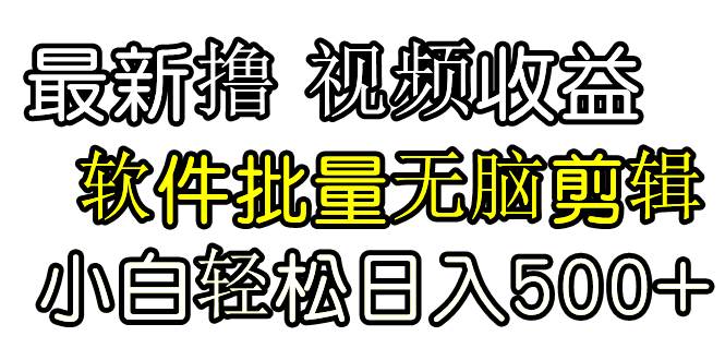 （9569期）发视频撸收益，软件无脑批量剪辑，第一天发第二天就有钱插图零零网创资源网