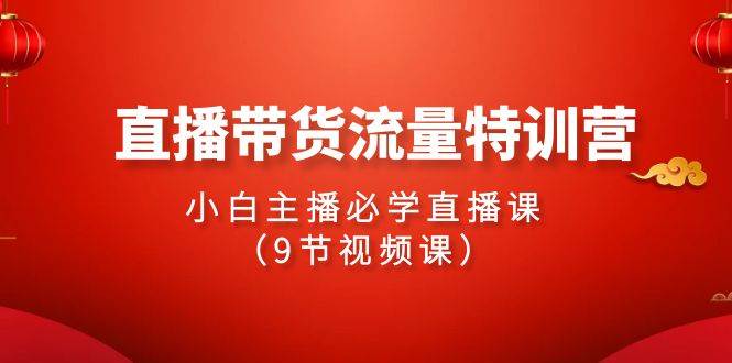 （9592期）2024直播带货流量特训营，小白主播必学直播课（9节视频课）插图零零网创资源网