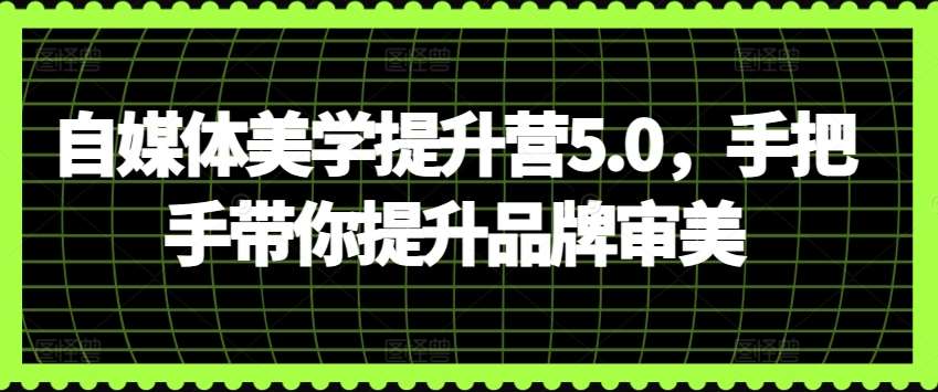 自媒体美学提升营5.0，手把手带你提升品牌审美插图零零网创资源网