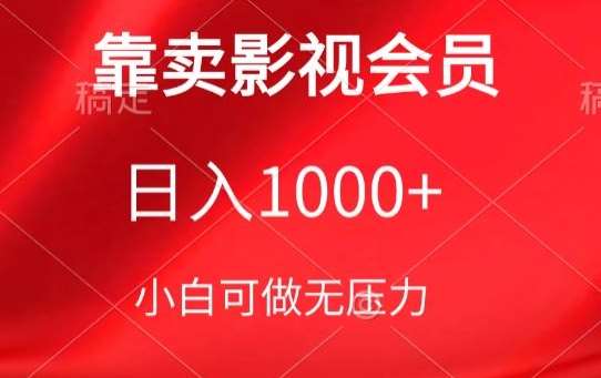 靠卖影视会员，日入1000+，落地保姆级教程，新手可学【揭秘】插图零零网创资源网