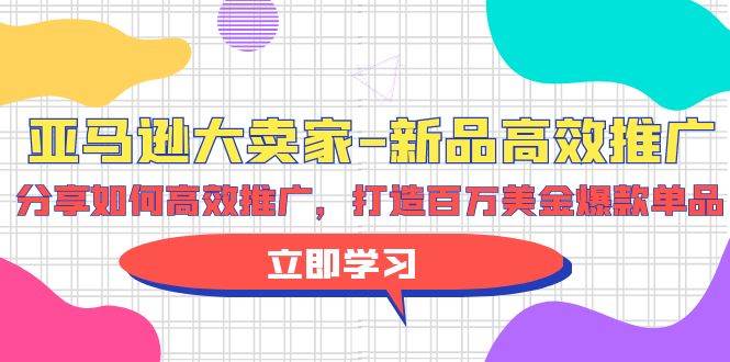 （9945期）亚马逊 大卖家-新品高效推广，分享如何高效推广，打造百万美金爆款单品插图零零网创资源网