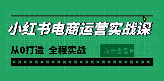 （9946期）最新小红书·电商运营实战课，从0打造  全程实战（65节视频课）插图零零网创资源网