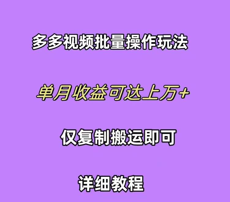 （10029期）拼多多视频带货快速过爆款选品教程 每天轻轻松松赚取三位数佣金 小白必…插图零零网创资源网