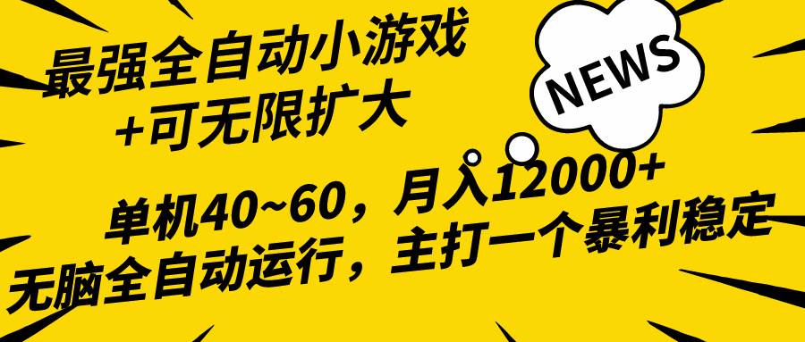 （10046期）2024最新全网独家小游戏全自动，单机40~60,稳定躺赚，小白都能月入过万插图零零网创资源网