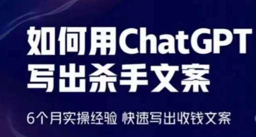 如何用ChatGPT写出杀手文案，6个月实操经验，快速写出收钱文案插图零零网创资源网