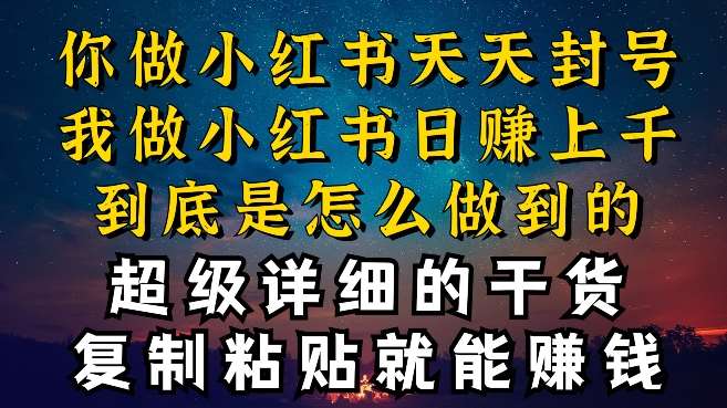 都知道小红书能引流私域变现，可为什么我能一天引流几十人变现上千，但你却频频封号违规被限流【揭秘】插图零零网创资源网