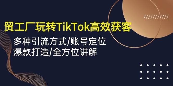 （10302期）外贸工厂玩转TikTok高效获客，多种引流方式/账号定位/爆款打造/全方位讲解插图零零网创资源网