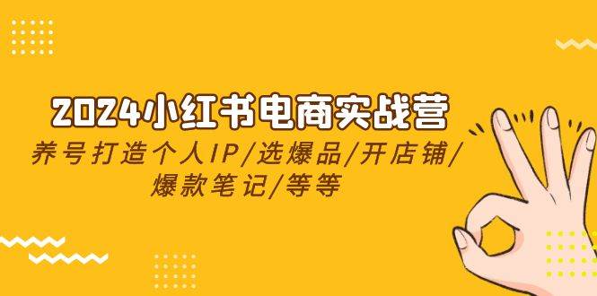 （10376期）2024小红书电商实战营，养号打造IP/选爆品/开店铺/爆款笔记/等等（24节）插图零零网创资源网