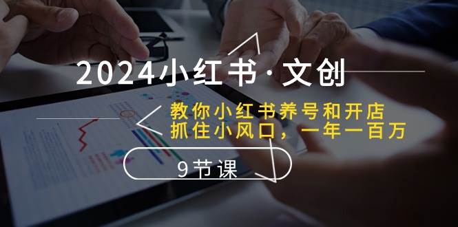 2024小红书文创：教你小红书养号和开店、抓住小风口 一年一百万 (9节课)插图零零网创资源网