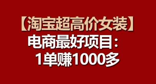 【淘宝超高价女装】电商最好项目：每一单都是高利润插图零零网创资源网