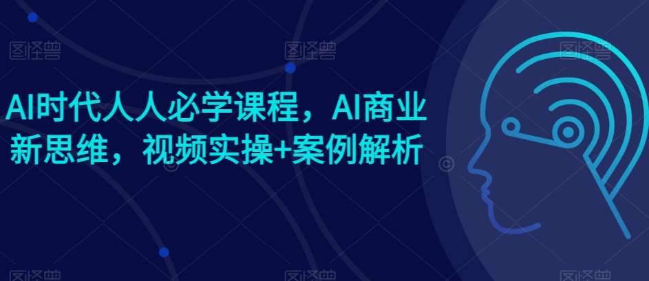 AI时代人人必学课程，AI商业新思维，视频实操+案例解析【赠AI商业爆款案例】插图零零网创资源网