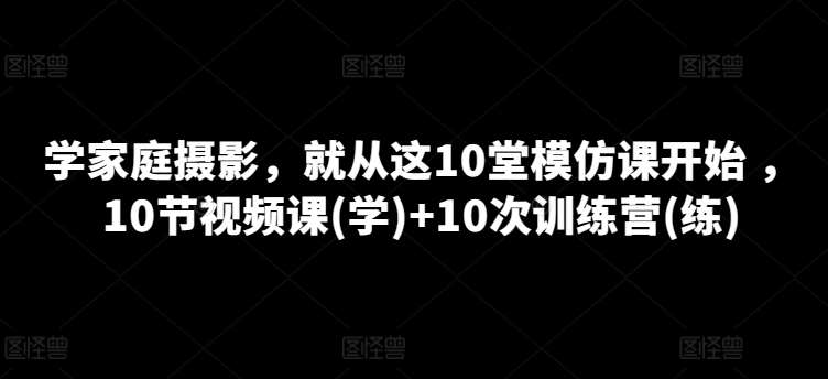 学家庭摄影，就从这10堂模仿课开始 ，10节视频课(学)+10次训练营(练)插图零零网创资源网