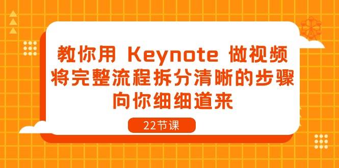 （10610期）教你用 Keynote 做视频，将完整流程拆分清晰的步骤，向你细细道来-22节课插图零零网创资源网