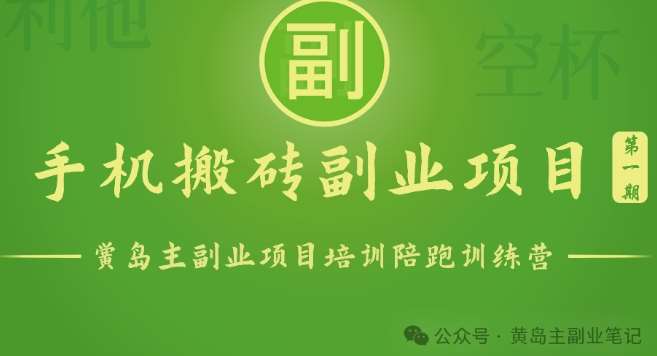 手机搬砖小副业项目训练营1.0，实测1小时收益50+，一部手机轻松日入100+插图零零网创资源网