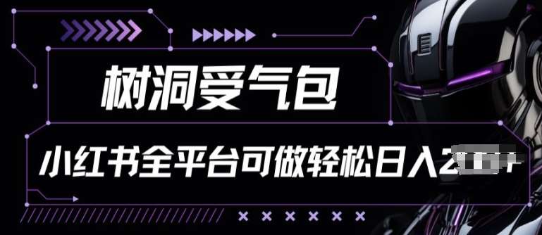 小红书等全平台树洞受气包项目，轻松日入一两张【揭秘】插图零零网创资源网