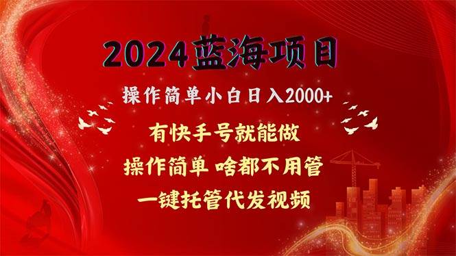 （10693期）2024蓝海项目，网盘拉新，操作简单小白日入2000+，一键托管代发视频，…插图零零网创资源网