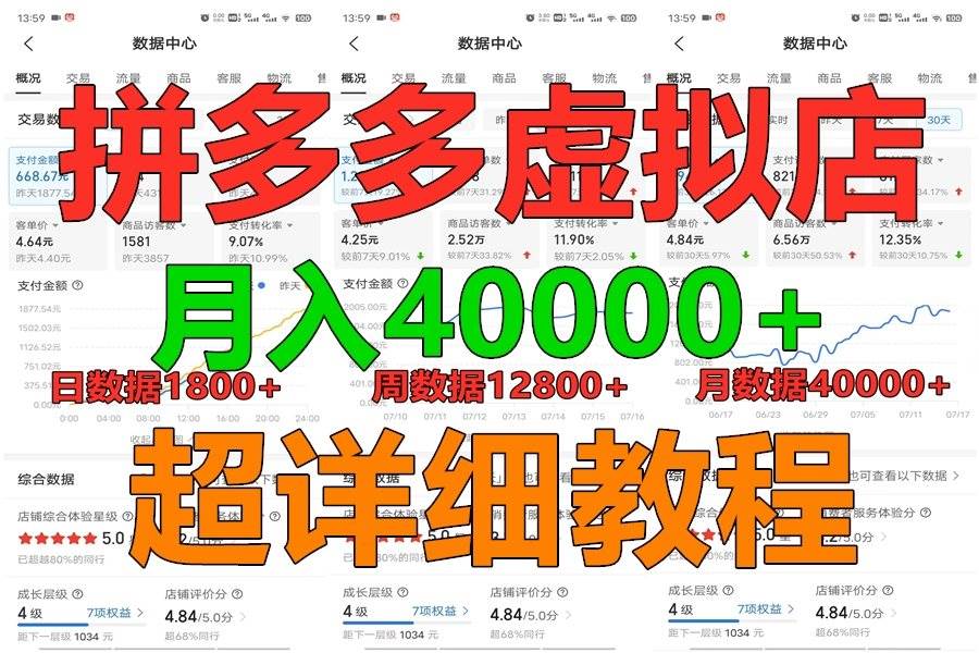 拼多多虚拟电商训练营月入40000+，全网最详细，你做你也行，暴利稳定长久插图零零网创资源网