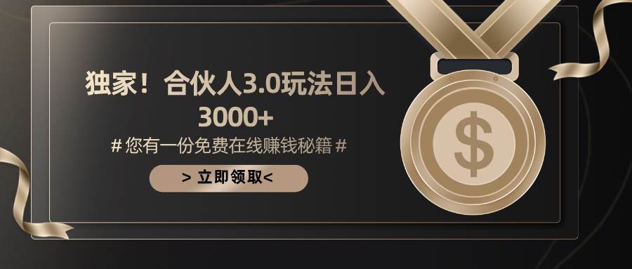 （10727期）游戏合伙人3.0，日入3000+，无限扩大的蓝海项目插图零零网创资源网