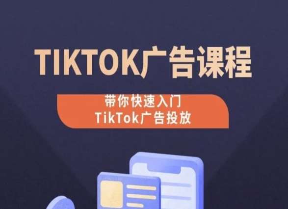 TikTok广告投放课程，从0-1实操课，带你快速入门TikTok广告投放插图零零网创资源网