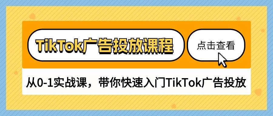 （10731期）TikTok广告投放课程，从0-1实战课，带你快速入门TikTok广告投放（30节课）插图零零网创资源网